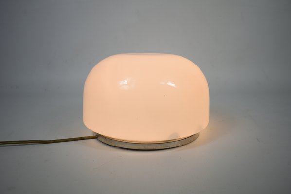 Ceiling Lamp in Milky Opal Glass, 1970s-NXX-2028217