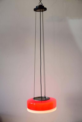 Ceiling Lamp in Red and White, 1950s-SPD-931018