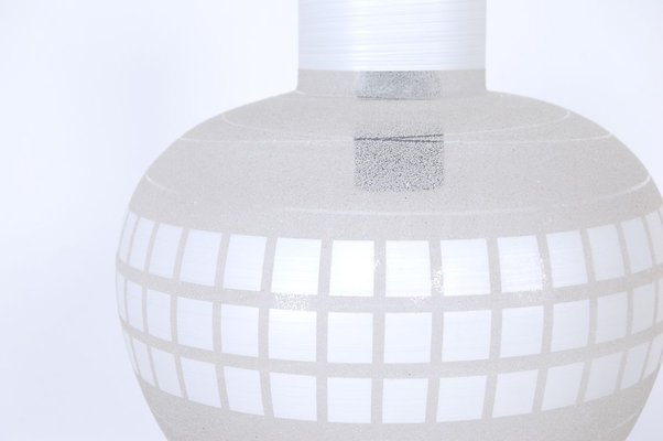 Ceiling Lamp in White and Sandblasted Glass, 1950s-XSG-770608