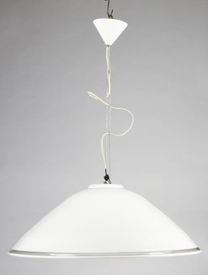 Ceiling Lamp in White Milk Glass, 1990s-RAQ-876486