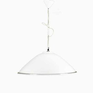 Ceiling Lamp in White Milk Glass, 1990s-RAQ-876486