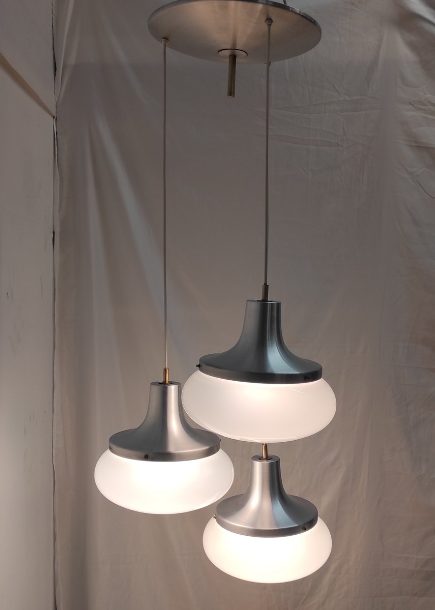 Ceiling Lamp with 3 Cups from Stilux Milano, 1980s