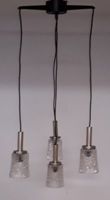 Ceiling Lamp with Black Plastic Arms & Chromed Metal, 1970s-HOI-824110