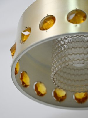 Ceiling Lamp with Metal and Glass, 1960s-QWP-1737478