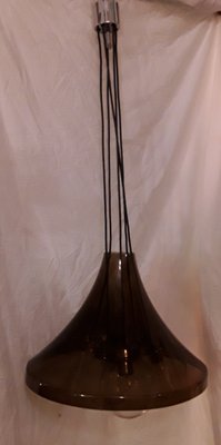 Ceiling Lamp with Translucent Tinted Plastic Funnel, 1970s-HOI-1091503