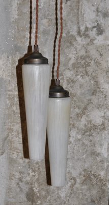 Ceiling Lamp with Two Cone-Shaped Lampshades, 1950s-ROJ-875556