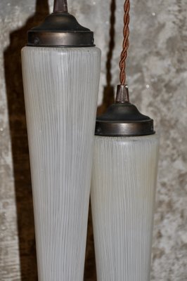 Ceiling Lamp with Two Cone-Shaped Lampshades, 1950s-ROJ-875556