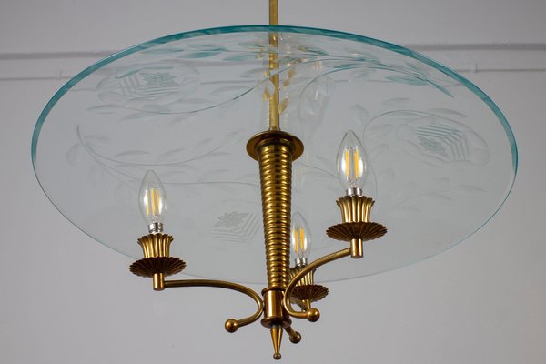 Ceiling Light attributed to Pietro Chiesa for Fontana Arte, Italy, 1935-MBH-1757451