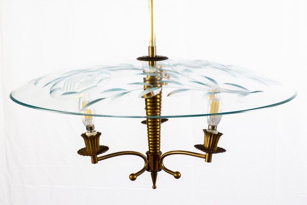 Ceiling Light attributed to Pietro Chiesa for Fontana Arte, Italy, 1935-MBH-1757451