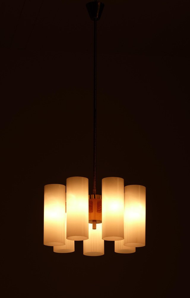 Ceiling Light attributed to Uno & Östen Kristiansson for Luxus, Sweden, 1960s