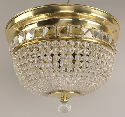 Ceiling Light in Brass with Glass Beads from Bakalowits & Söhne, 1950s-KDB-1794425