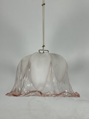 Ceiling Light in Pink and White Murano Glass from La Murrina, Italy, 1970s-OT-1764726