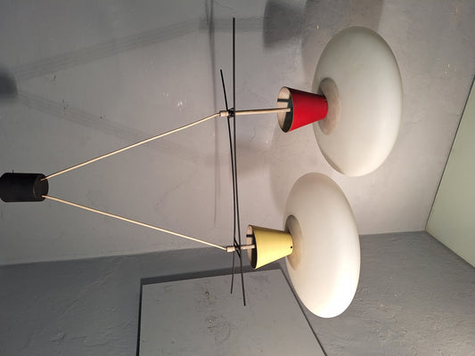 Ceiling Light with Iron Frame from Stilux Milano, 1950s