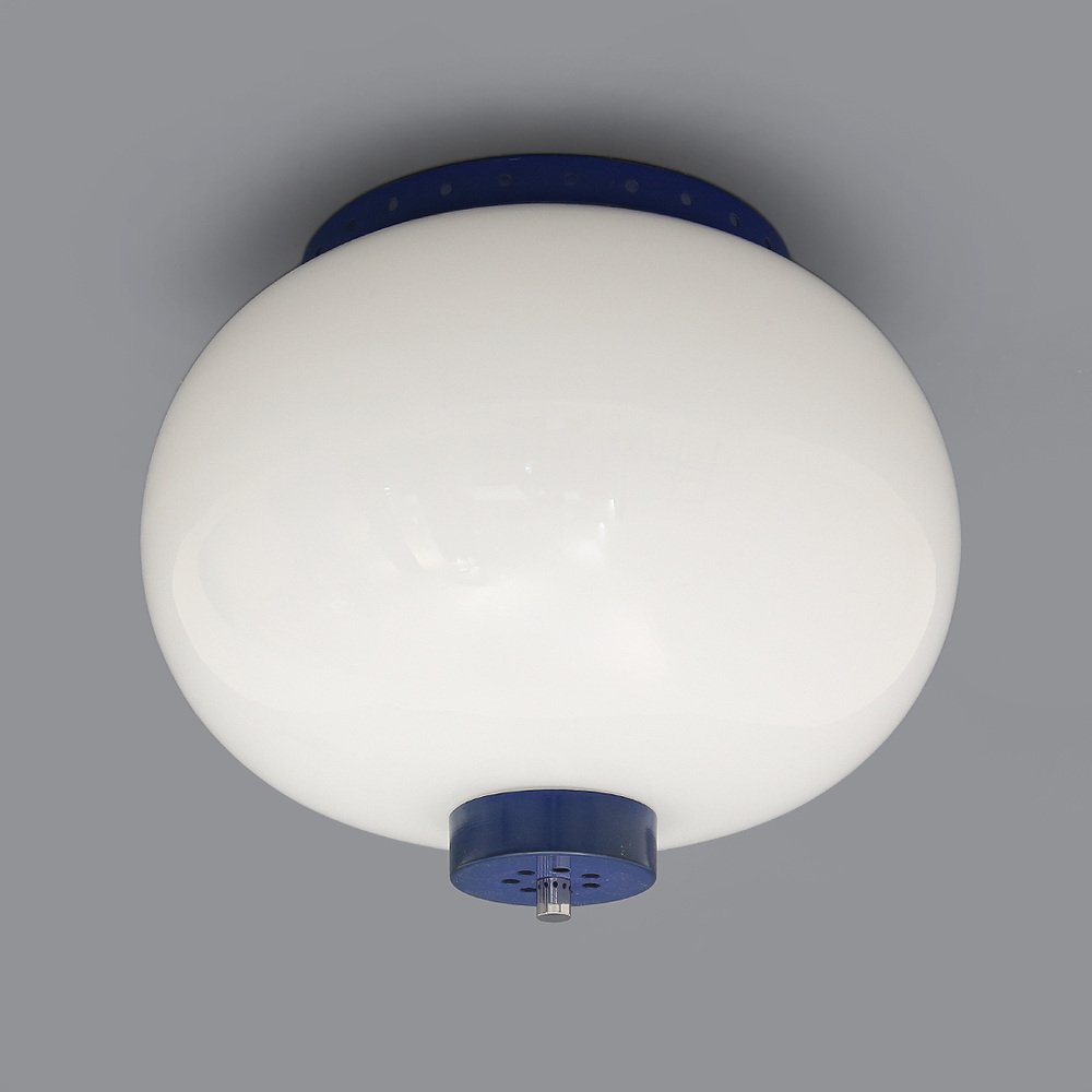 Ceiling Light with White Glass Diffuser, 1960s