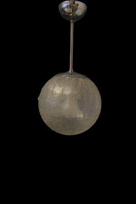 Ceiling Pendant with Cracked Glass Dome, 1930s-BPJ-1436282