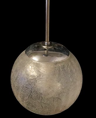 Ceiling Pendant with Cracked Glass Dome, 1930s-BPJ-1436282