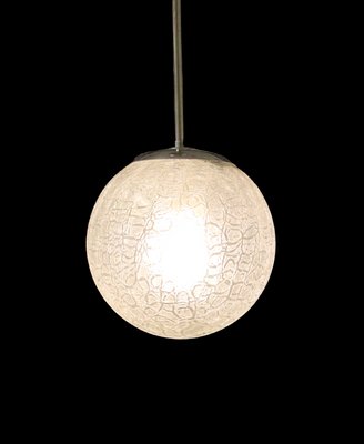 Ceiling Pendant with Cracked Glass Dome, 1930s-BPJ-1436282