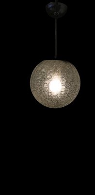 Ceiling Pendant with Cracked Glass Dome, 1930s-BPJ-1436282