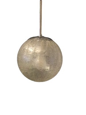 Ceiling Pendant with Cracked Glass Dome, 1930s-BPJ-1436282