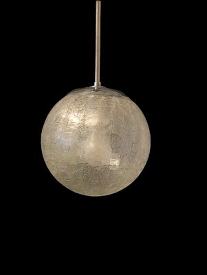 Ceiling Pendant with Cracked Glass Dome, 1930s-BPJ-1436282