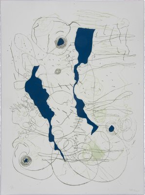 Celia Eid, Bleu et Ligne, 2014, Lithograph-CHG-2037635