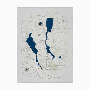 Celia Eid, Bleu et Ligne, 2014, Lithograph-CHG-2037635