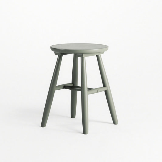 Department Wood Stool H15 Cement Grey