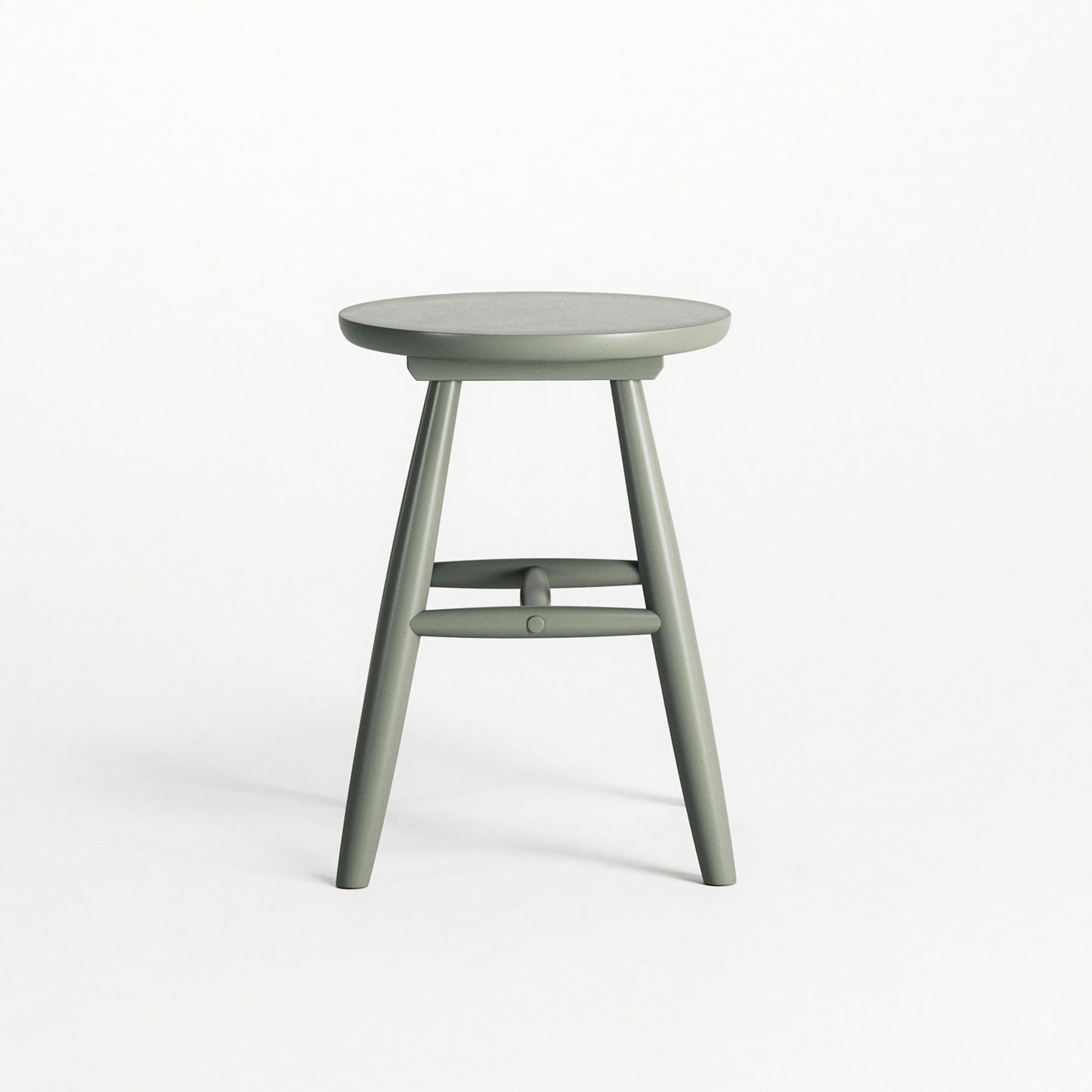 Department Wood Stool H15 Cement Grey