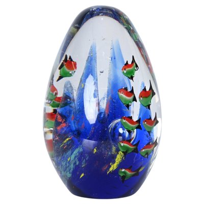 Cenedese Artistic Handmade Egg Aquarium Murano Glass Sculpture, Italy, 1960s-JDR-1725989