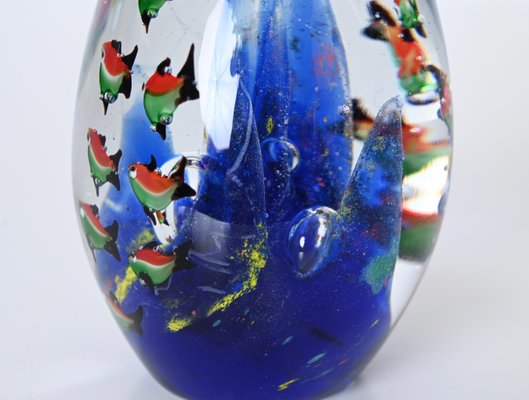 Cenedese Artistic Handmade Egg Aquarium Murano Glass Sculpture, Italy, 1960s-JDR-1725989