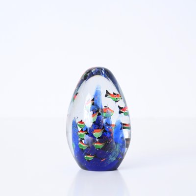 Cenedese Artistic Handmade Egg Aquarium Murano Glass Sculpture, Italy, 1960s-JDR-1725989