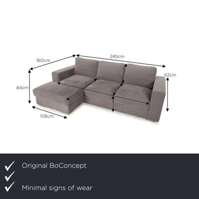 Cenova Fabric Corner Sofa in Grey from BoConcept-RQW-2036297