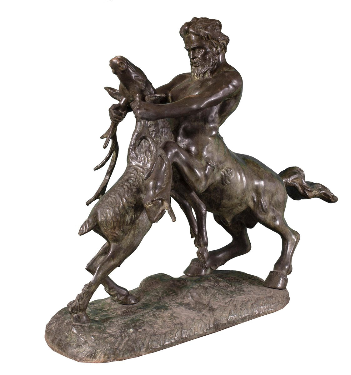 Centaur and Deer, 19th Century, Bronze