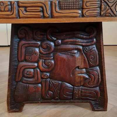 Central American Handcrafted Wooden Coffee Table, 1960s-SJU-889038