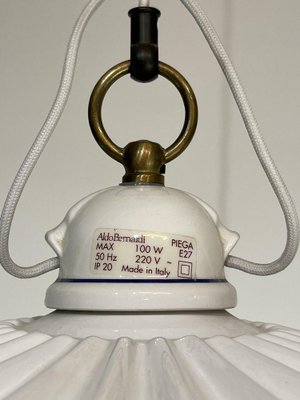 Ceramic and Brass Ceiling Lamp by Aldo Bernardi, Italy, 1990s-YST-1725613