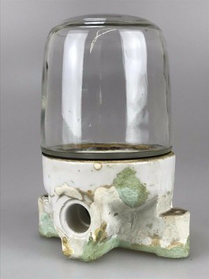 Ceramic and Glass Wall Lamp, 1950s-EJL-1322995