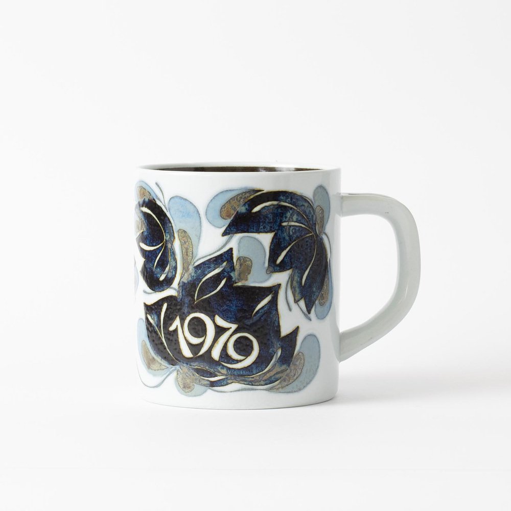 Ceramic and Silver Mug by Ivan Weiss for Royal Copenhagen, 1979