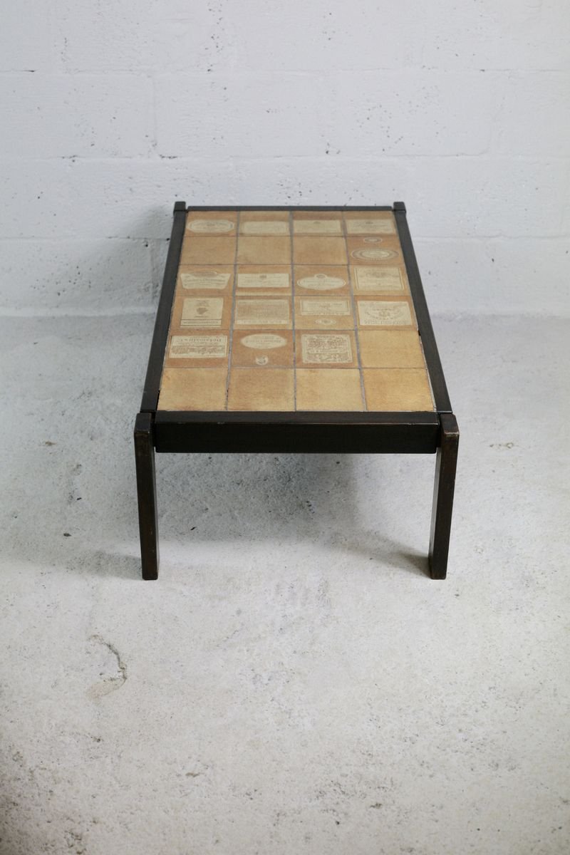 Ceramic and Wood Coffee Table by Roger Capron, 1960s