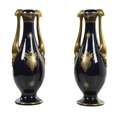 Ceramic Art Deco Vases, Set of 2-NQ-1369714