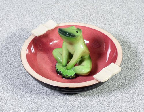 Ceramic Ashtray with Frog from La Freccia Tosin