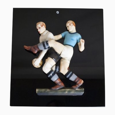 Ceramic Bas-Relief Depicting Soccer Players by Enrica Robecchi for Lenci, 1930s-JQO-1431762