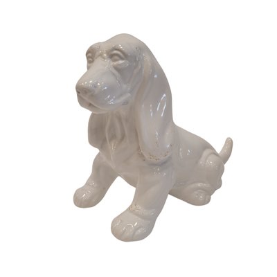 Ceramic Basset Hound Sculpture, Germany, 1940s-NUC-2033686