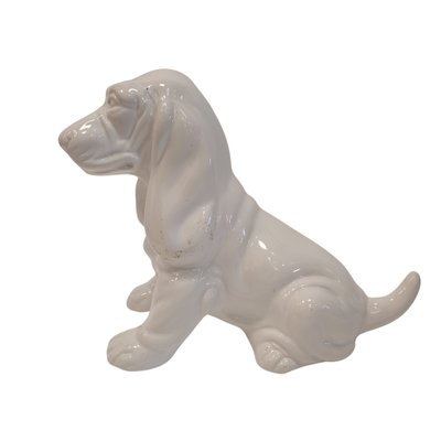 Ceramic Basset Hound Sculpture, Germany, 1940s-NUC-2033686