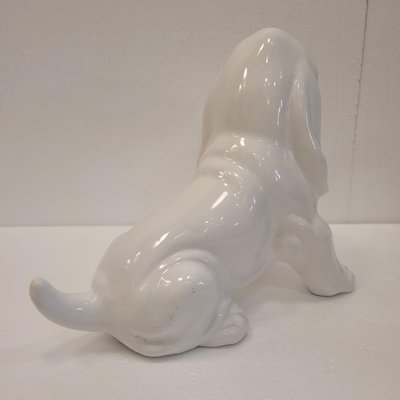 Ceramic Basset Hound Sculpture, Germany, 1940s-NUC-2033686