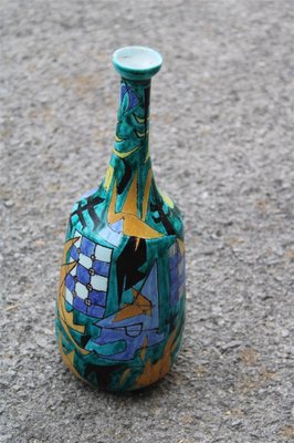 Ceramic Bottle with Abstract Decoration from Castelli, 1961-EH-1278161