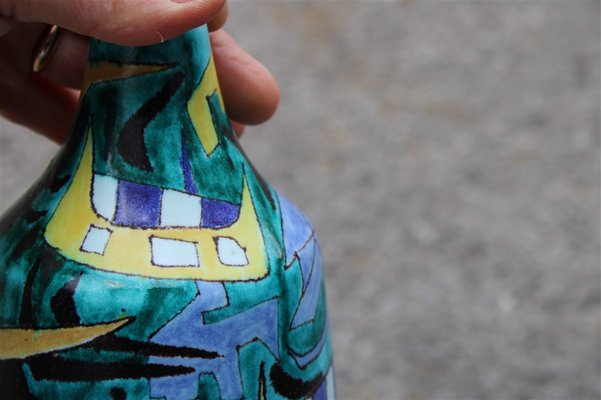 Ceramic Bottle with Abstract Decoration from Castelli, 1961-EH-1278161