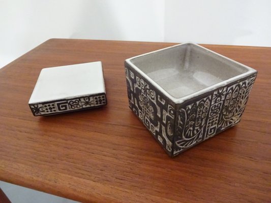 Ceramic Box with Lid from Ceramano, 1960s-RDW-594498