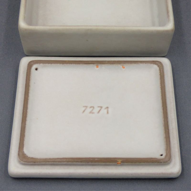 Ceramic Box with Lid from Karlsruhe Majolika Von Fuchs, 1965