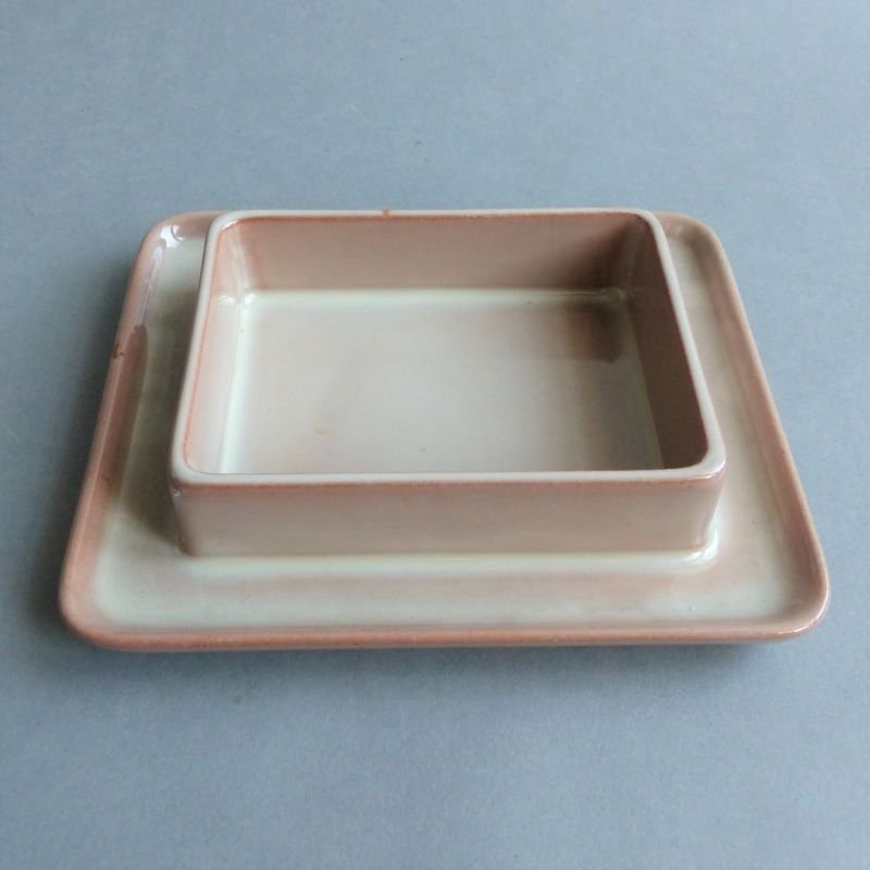 Ceramic Butter Dish by Martha Katzer for Karlsruher Majolika, 1942