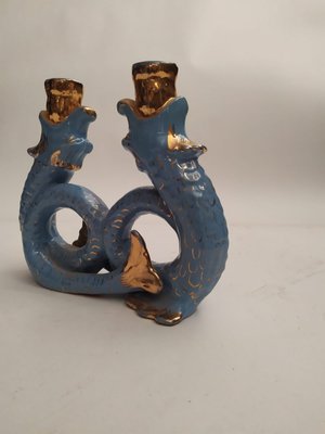 Ceramic Candleholder from Albisola, 1950s-RAQ-582913